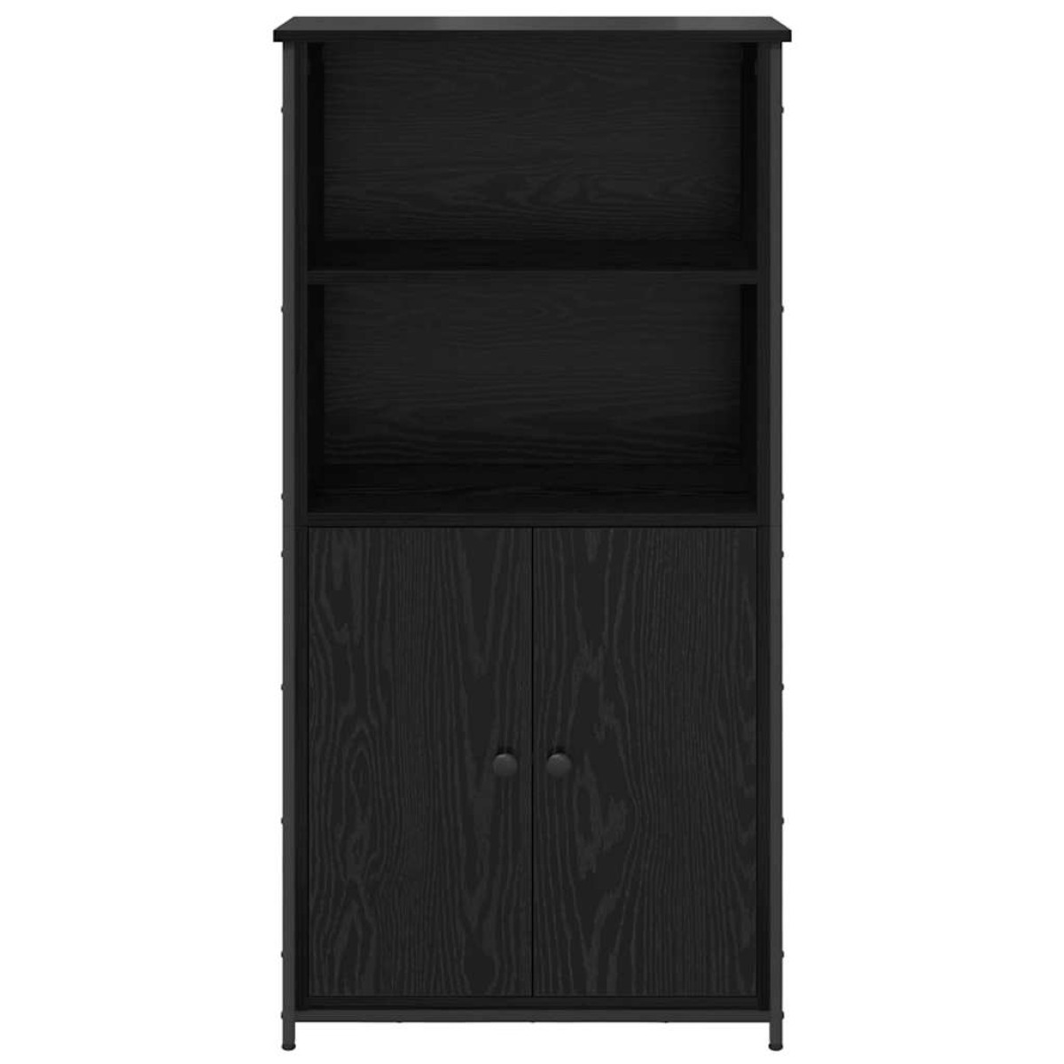 vidaXL Highboard Μαύρη Οξυά 62 x 36 x 121,5 εκ Επεξεργασμένο Ξύλο