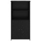 vidaXL Highboard Μαύρη Οξυά 62 x 36 x 121,5 εκ Επεξεργασμένο Ξύλο