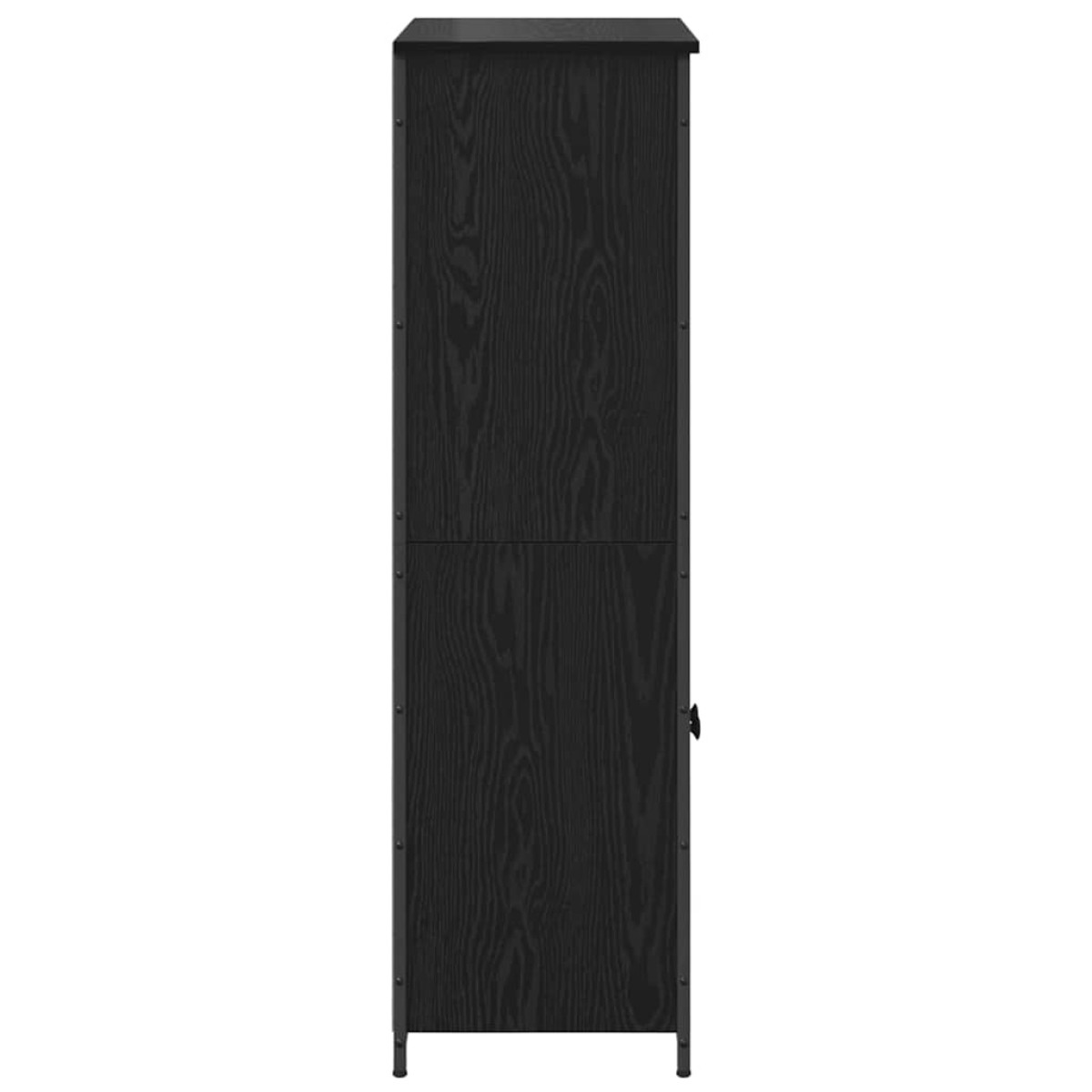 vidaXL Highboard Μαύρη Οξυά 62 x 36 x 121,5 εκ Επεξεργασμένο Ξύλο
