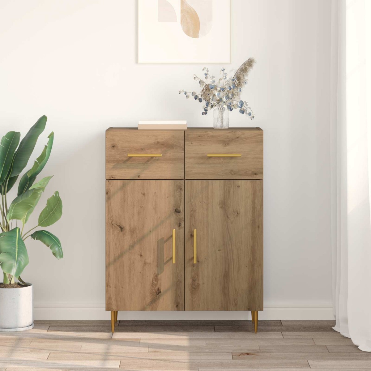 vidaXL Πλαϊνό γραφείο Artisan Oak 69,5 x 34 x 90 εκ.