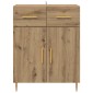 vidaXL Πλαϊνό γραφείο Artisan Oak 69,5 x 34 x 90 εκ.