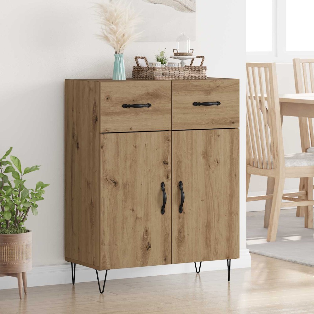 vidaXL Πλαϊνό γραφείο Artisan Oak 69,5 x 34 x 90 εκ.