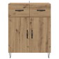 vidaXL Πλαϊνό γραφείο Artisan Oak 69,5 x 34 x 90 εκ.