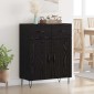 vidaXL Πλαϊνό γραφείο Μαύρη Οξυά 69,5 x 34 x 90 εκ. Επεξεργασμένο Ξύλο