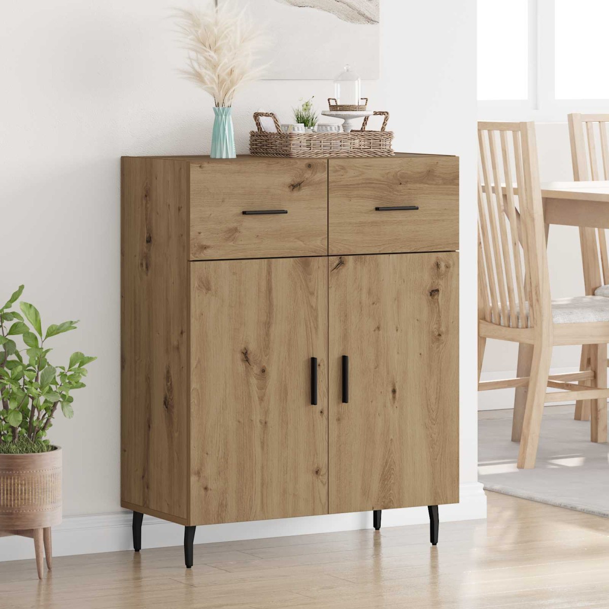 vidaXL Πλαϊνό γραφείο Artisan Oak 69,5 x 34 x 90 εκ.