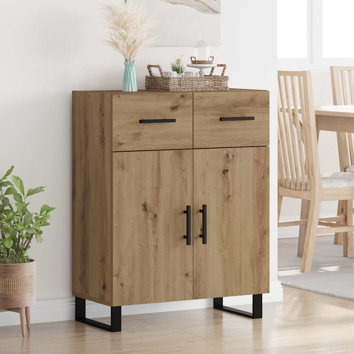vidaXL Πλαϊνό γραφείο Artisan Oak 69,5 x 34 x 90 εκ.