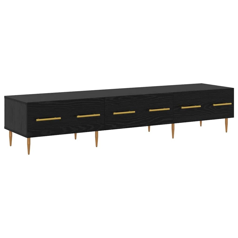 vidaXL Ντουλάπι TV 150 x 36 x 30 εκ Μαύρη Οξυά Επεξεργασμένο Ξύλο