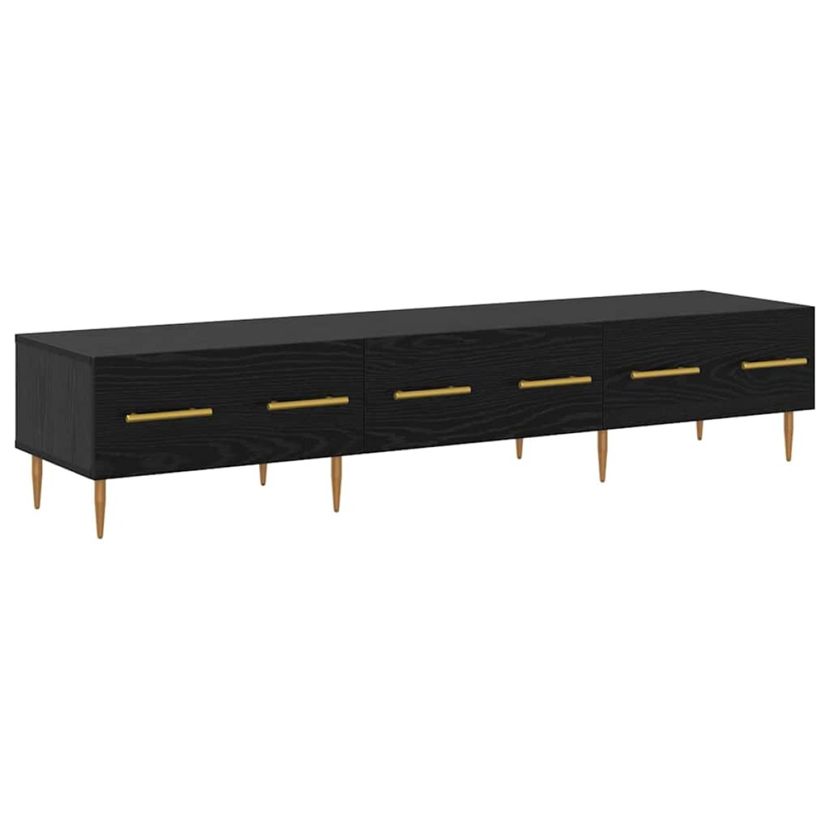 vidaXL Ντουλάπι TV 150 x 36 x 30 εκ Μαύρη Οξυά Επεξεργασμένο Ξύλο
