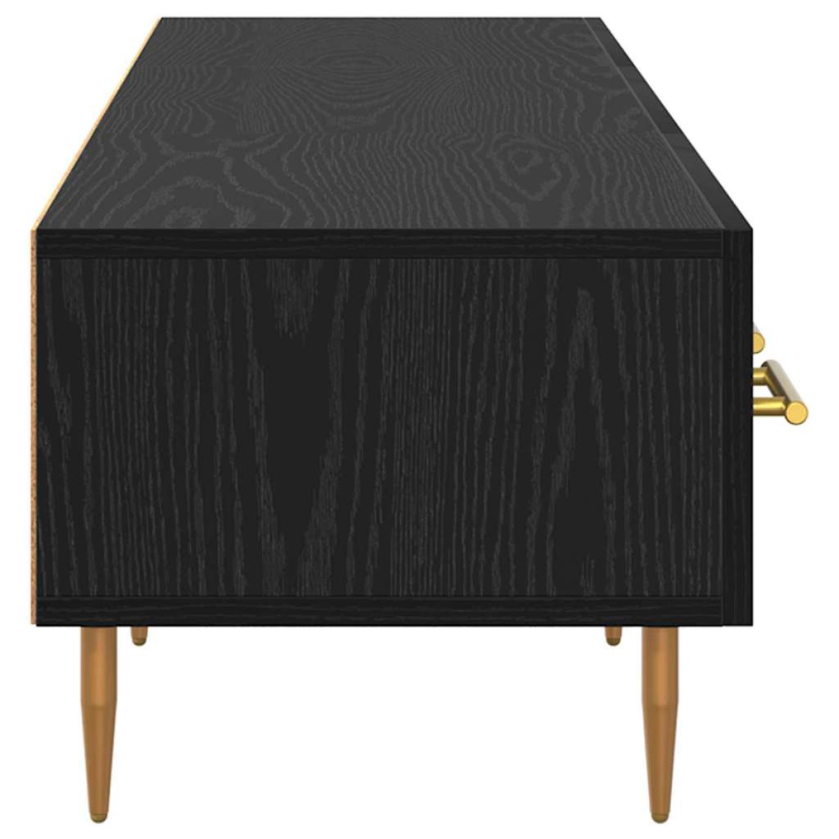 vidaXL Ντουλάπι TV 150 x 36 x 30 εκ Μαύρη Οξυά Επεξεργασμένο Ξύλο