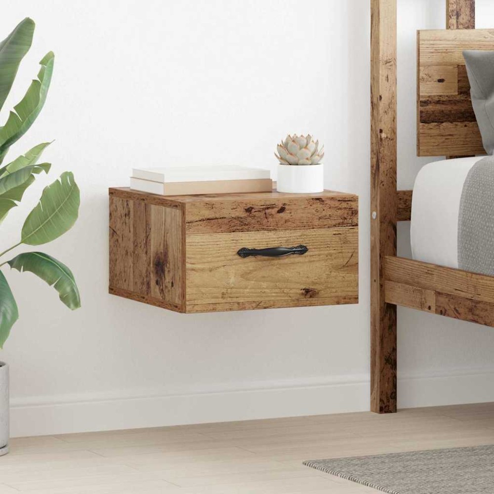 vidaXL Κομοδίνο Παλαιό ξύλο 35 x 35 x 20 εκ Επεξεργασμένο Ξύλο