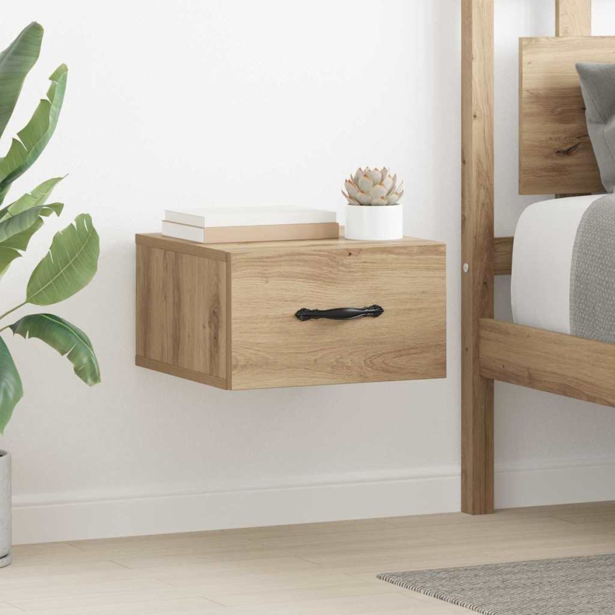 vidaXL Κομοδίνο artisan δρυς 35 x 35 x 20 εκ Επεξεργασμένο Ξύλο