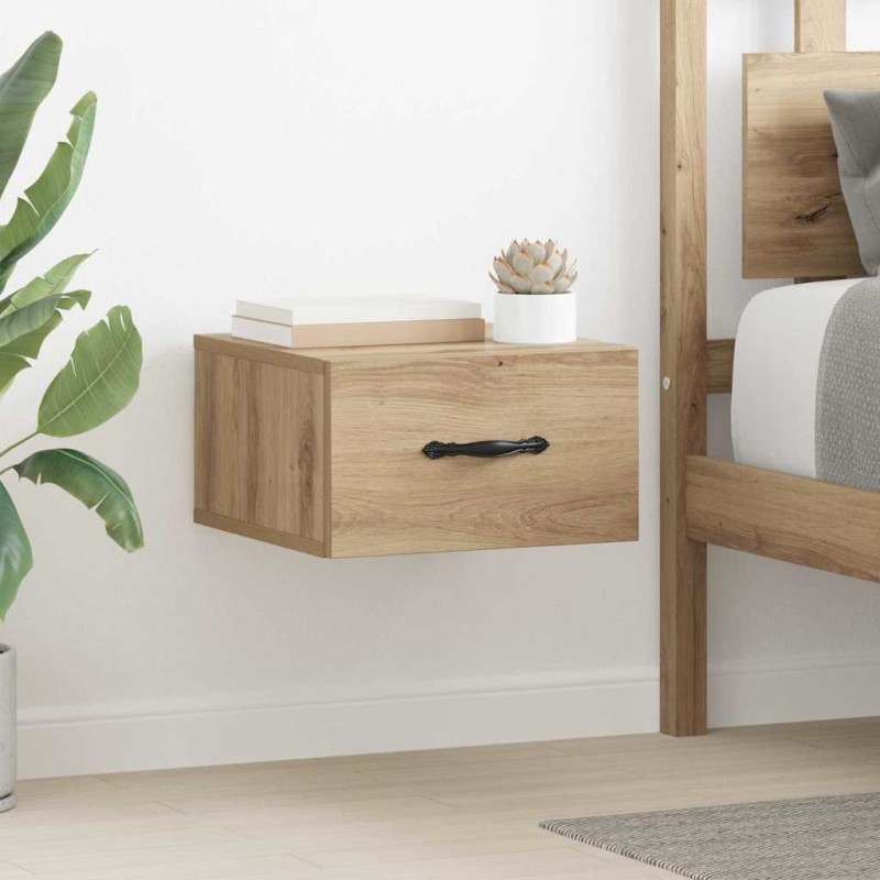 vidaXL Κομοδίνο artisan δρυς 35 x 35 x 20 εκ Επεξεργασμένο Ξύλο