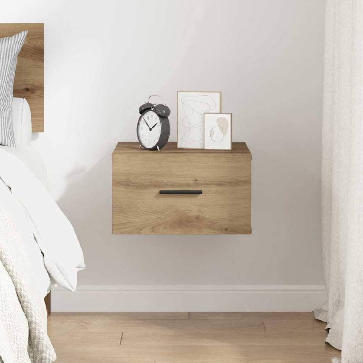 vidaXL Κομοδίνο artisan δρυς 35 x 35 x 20 εκ Επεξεργασμένο Ξύλο