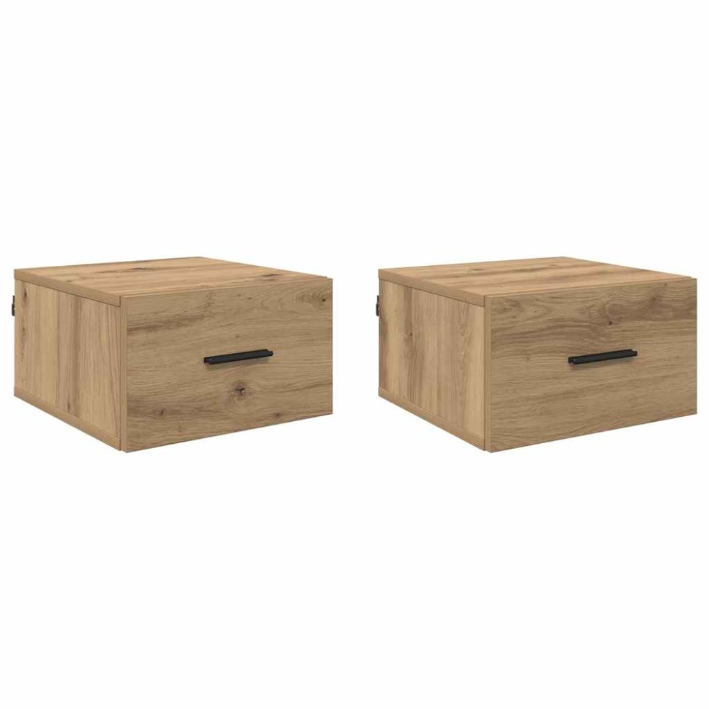 vidaXL Κομοδίνο 2 τεμ. artisan δρυς 35 x 35 x 20 εκ Επεξεργασμένο Ξύλο