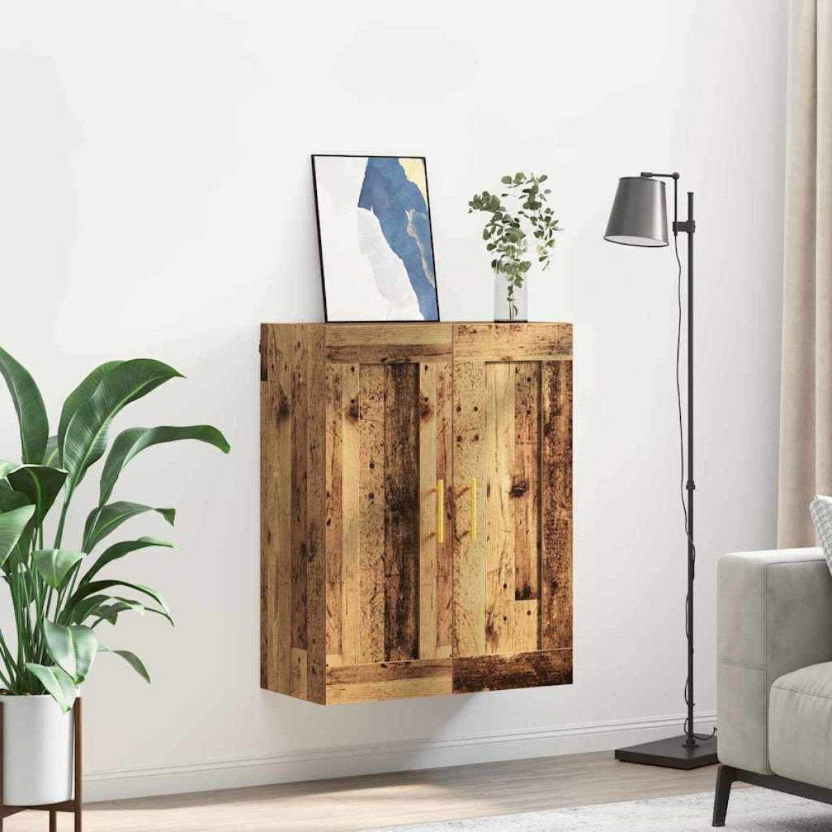 vidaXL Επιτοίχιο ντουλάπι Παλιό Ξύλο 69,5 x 34 x 90 εκ.