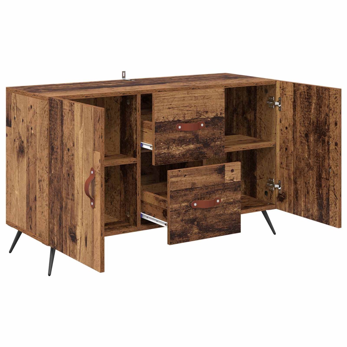 vidaXL Πλαϊνό γραφείο Παλιό Ξύλο 100 x 36 x 60 εκ. Επεξεργασμένο Ξύλο
