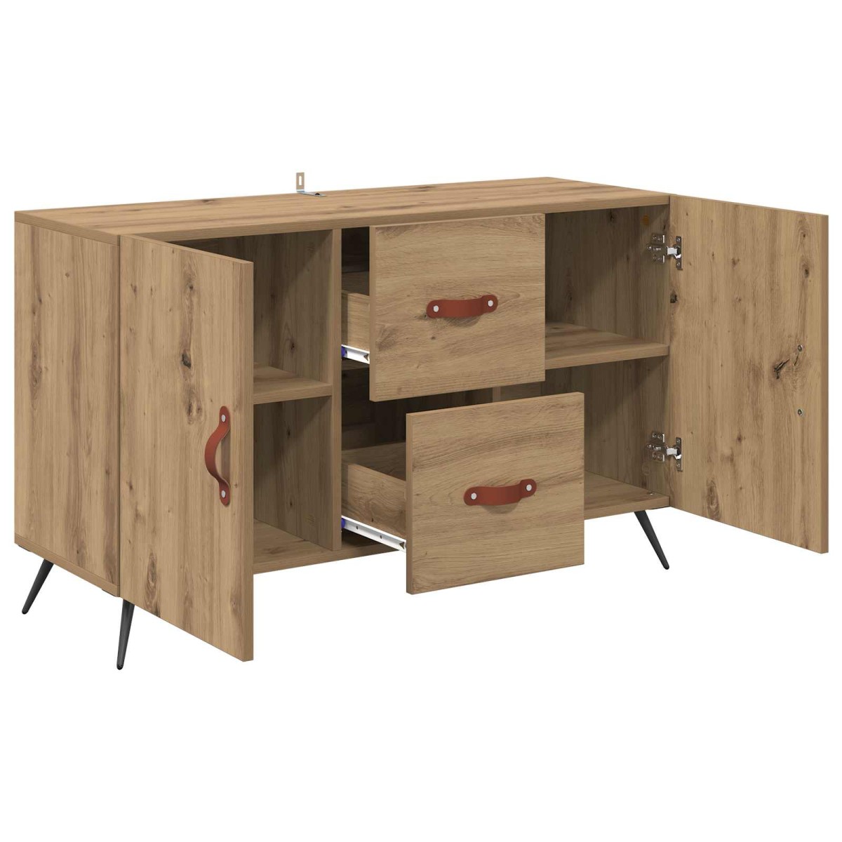 vidaXL Πλαϊνό γραφείο Artisan Oak 100 x 36 x 60 εκ. Επεξεργασμένο Ξύλο