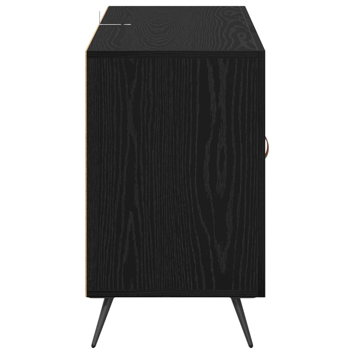vidaXL Πλαϊνό γραφείο Μαύρη Οξυά 100 x 36 x 60 εκ. Επεξεργασμένο Ξύλο