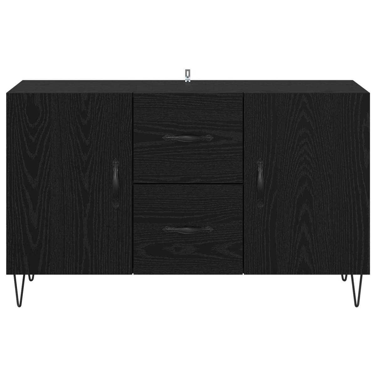 vidaXL Πλαϊνό γραφείο Μαύρη Οξυά 100 x 36 x 60 εκ. Επεξεργασμένο Ξύλο