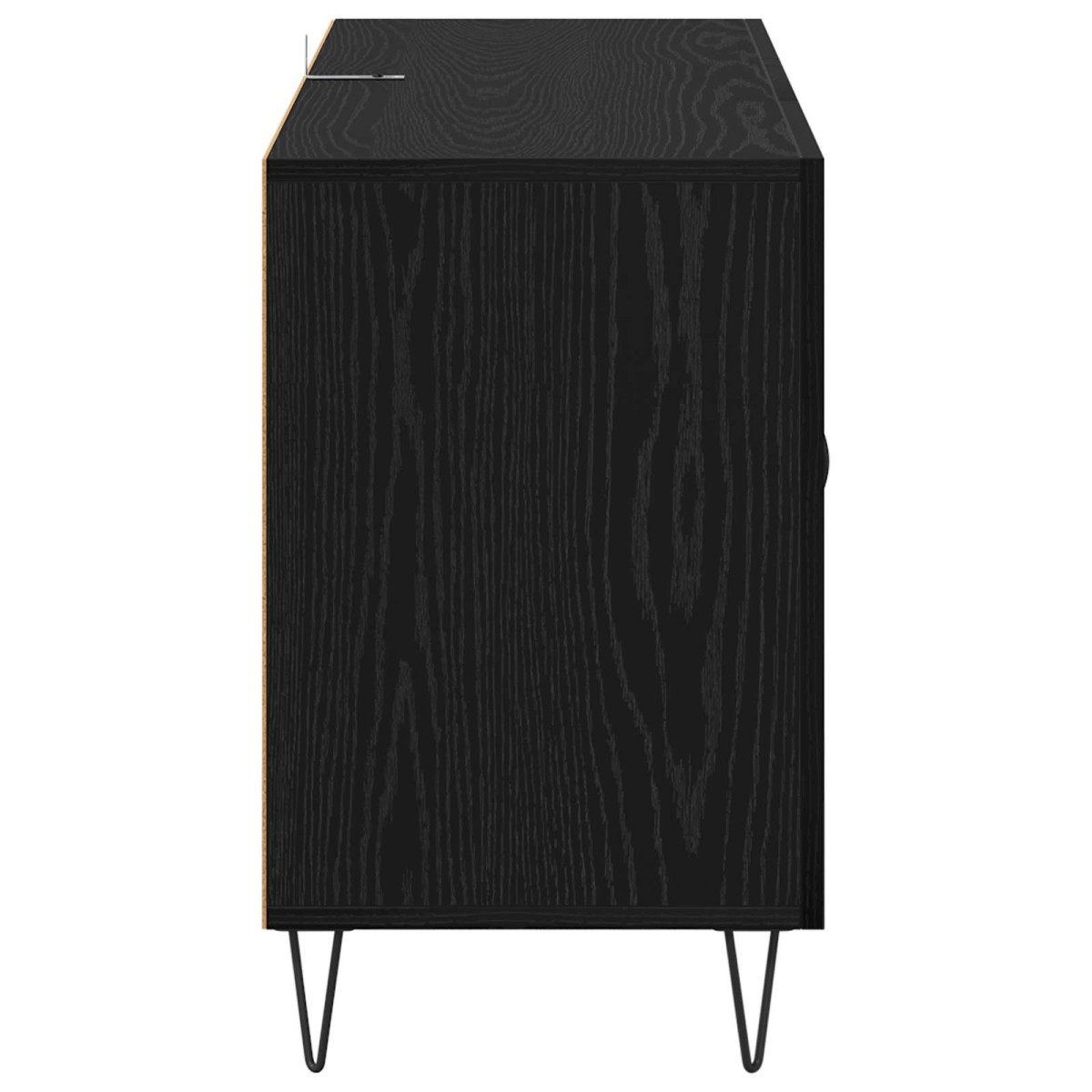 vidaXL Πλαϊνό γραφείο Μαύρη Οξυά 100 x 36 x 60 εκ. Επεξεργασμένο Ξύλο
