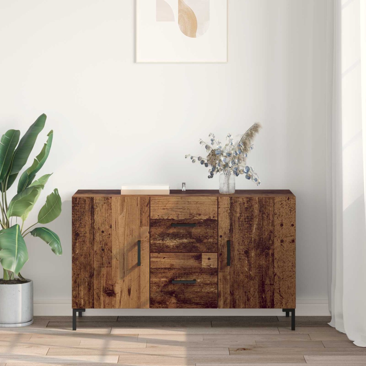 vidaXL Πλαϊνό γραφείο Παλιό Ξύλο 100 x 36 x 60 εκ. Επεξεργασμένο Ξύλο