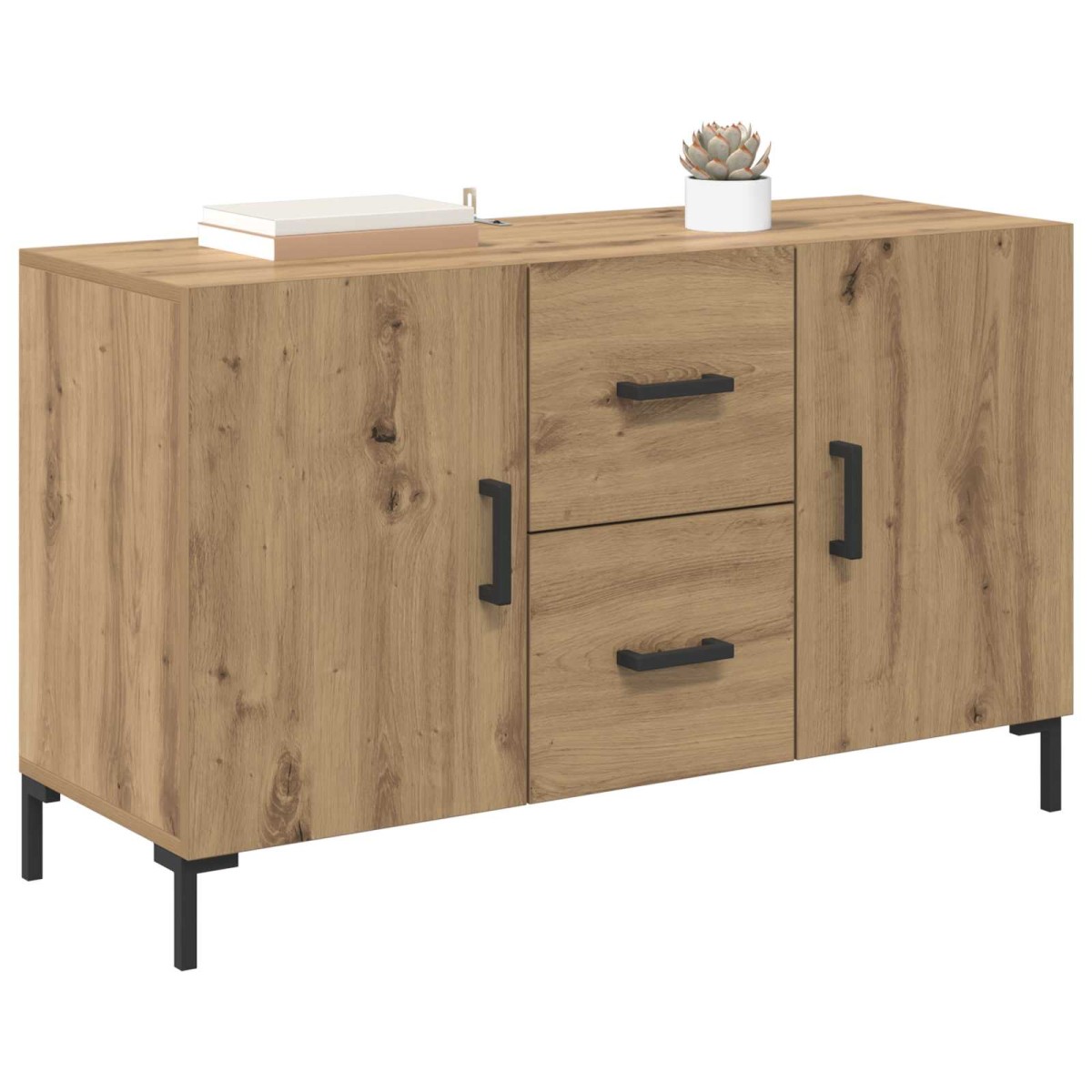 vidaXL Πλαϊνό γραφείο Artisan Oak 100 x 36 x 60 εκ. Επεξεργασμένο Ξύλο