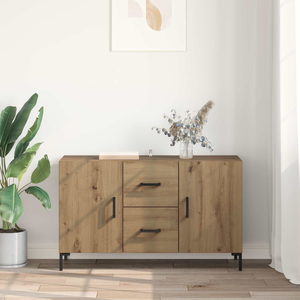 vidaXL Πλαϊνό γραφείο Artisan Oak 100 x 36 x 60 εκ. Επεξεργασμένο Ξύλο