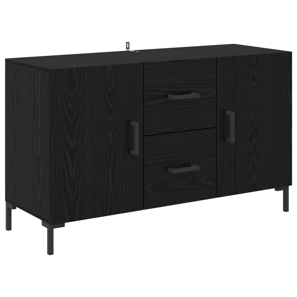 vidaXL Πλαϊνό γραφείο Μαύρη Οξυά 100 x 36 x 60 εκ. Επεξεργασμένο Ξύλο