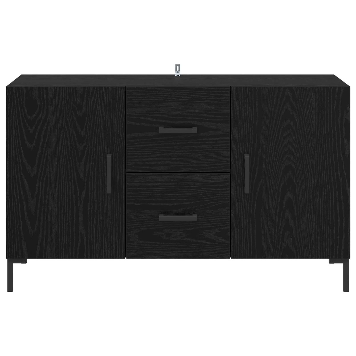 vidaXL Πλαϊνό γραφείο Μαύρη Οξυά 100 x 36 x 60 εκ. Επεξεργασμένο Ξύλο