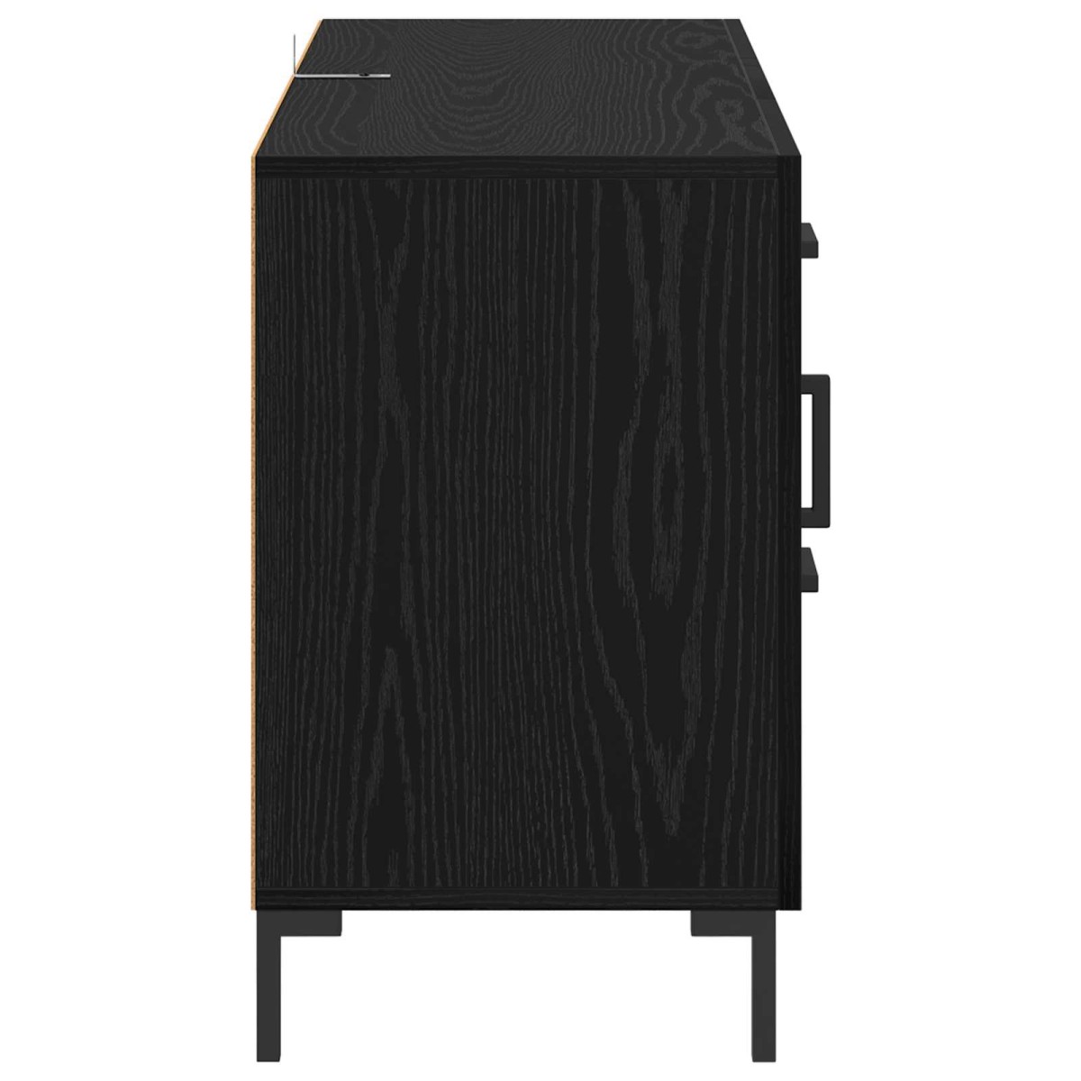 vidaXL Πλαϊνό γραφείο Μαύρη Οξυά 100 x 36 x 60 εκ. Επεξεργασμένο Ξύλο