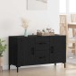 vidaXL Πλαϊνό γραφείο Μαύρη Οξυά 100 x 36 x 60 εκ. Επεξεργασμένο Ξύλο