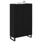 vidaXL Highboard Μαύρη Οξυά 69,5 x 30 x 115 εκ Επεξεργασμένο Ξύλο