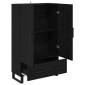 vidaXL Highboard Μαύρη Οξυά 69,5 x 30 x 115 εκ Επεξεργασμένο Ξύλο