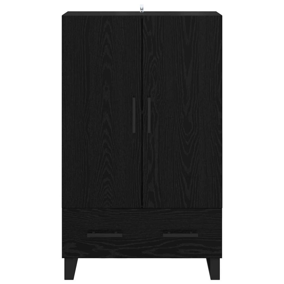 vidaXL Highboard Μαύρη Οξυά 69,5 x 30 x 115 εκ Επεξεργασμένο Ξύλο