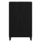 vidaXL Highboard Μαύρη Οξυά 69,5 x 30 x 115 εκ Επεξεργασμένο Ξύλο