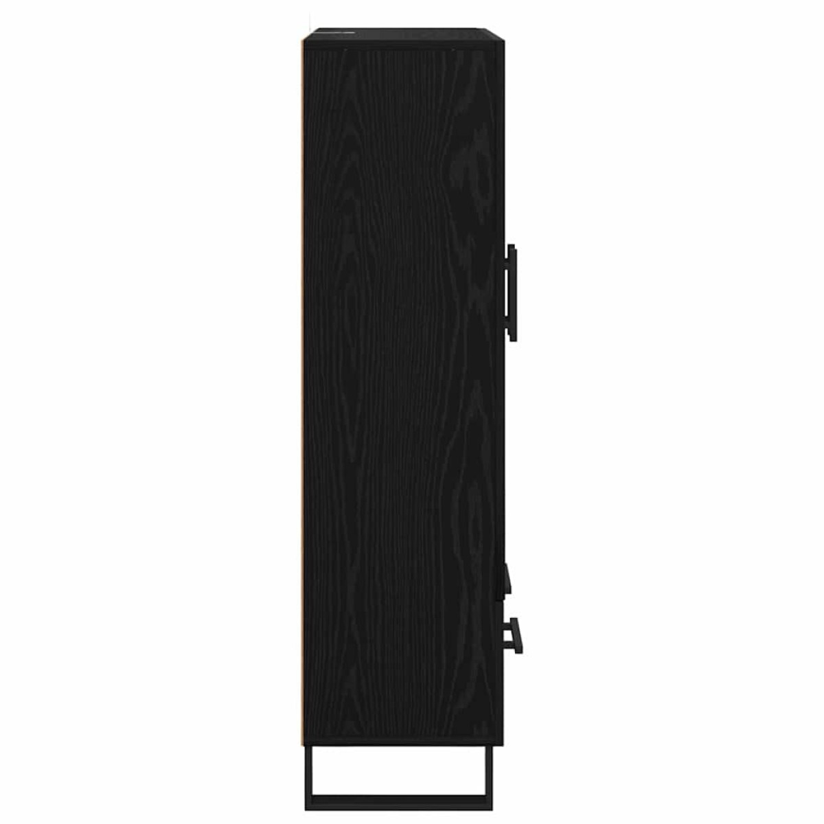 vidaXL Highboard Μαύρη Οξυά 69,5 x 30 x 115 εκ Επεξεργασμένο Ξύλο