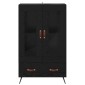 vidaXL Highboard Μαύρη Οξυά 69,5 x 31 x 115 εκ. Σύνθετο Ξύλο και Γυαλί