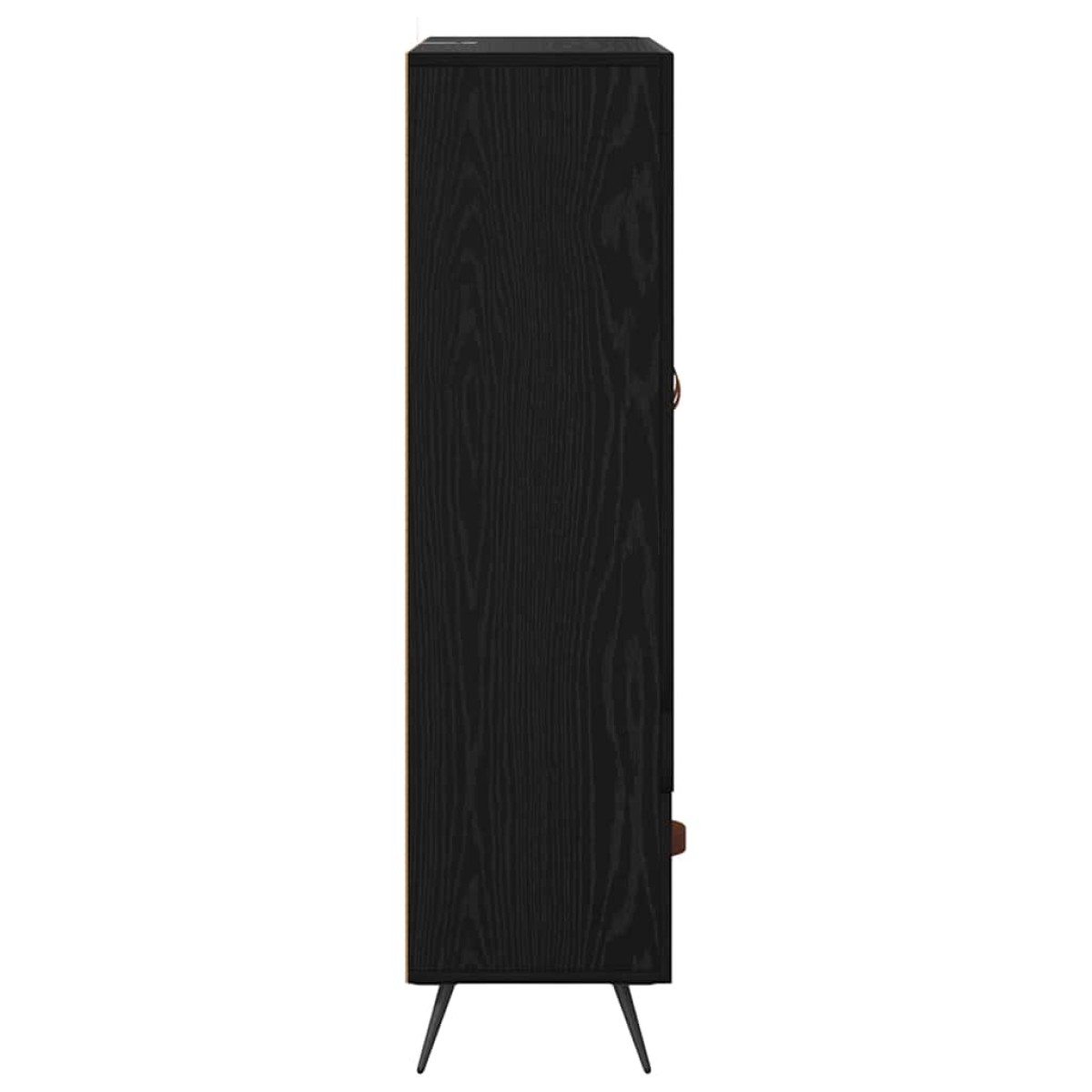 vidaXL Highboard Μαύρη Οξυά 69,5 x 31 x 115 εκ. Σύνθετο Ξύλο και Γυαλί