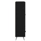 vidaXL Highboard Μαύρη Οξυά 69,5 x 31 x 115 εκ. Σύνθετο Ξύλο και Γυαλί