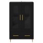 vidaXL Highboard Μαύρη Οξυά 69,5 x 31 x 115 εκ. Σύνθετο Ξύλο και Γυαλί