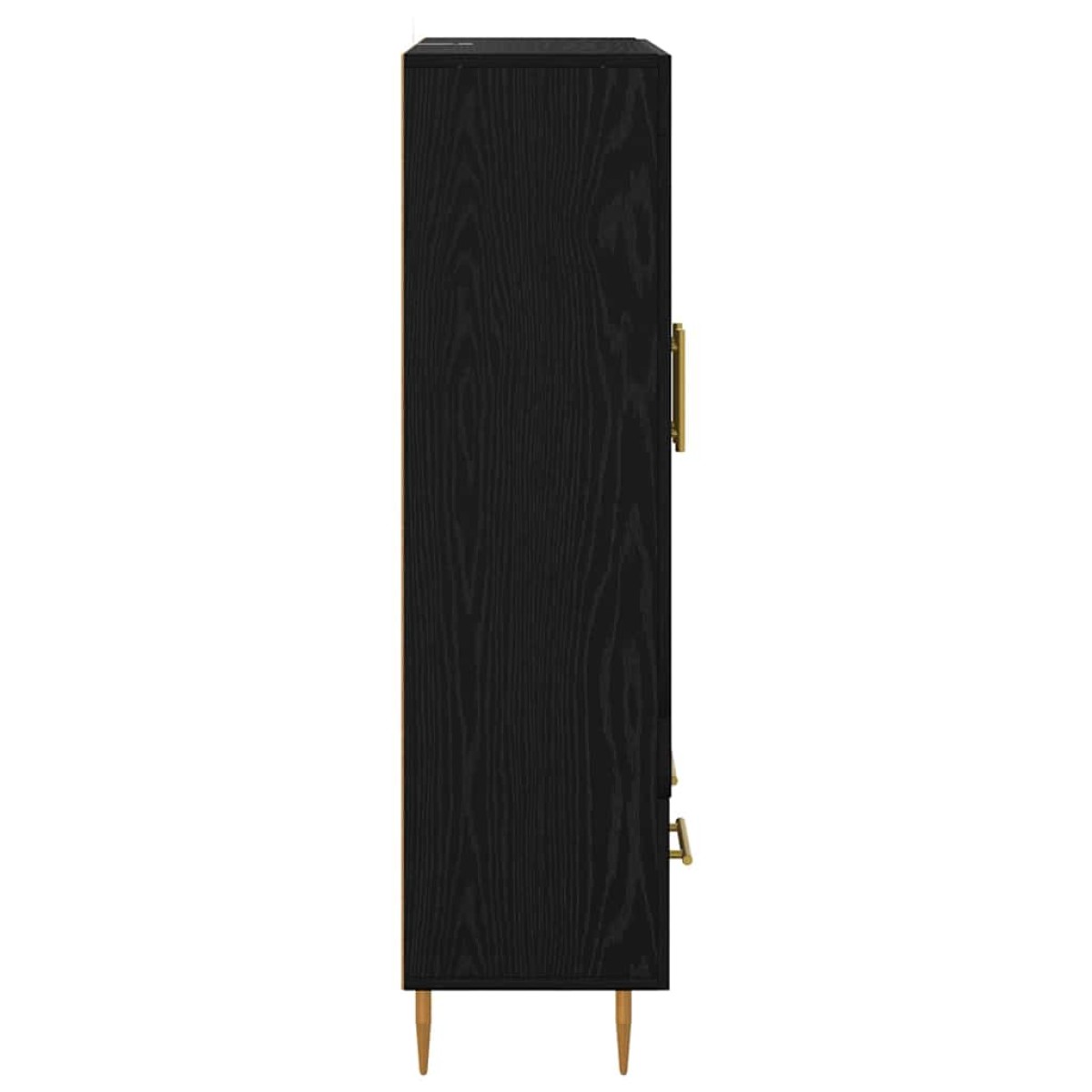 vidaXL Highboard Μαύρη Οξυά 69,5 x 31 x 115 εκ. Σύνθετο Ξύλο και Γυαλί