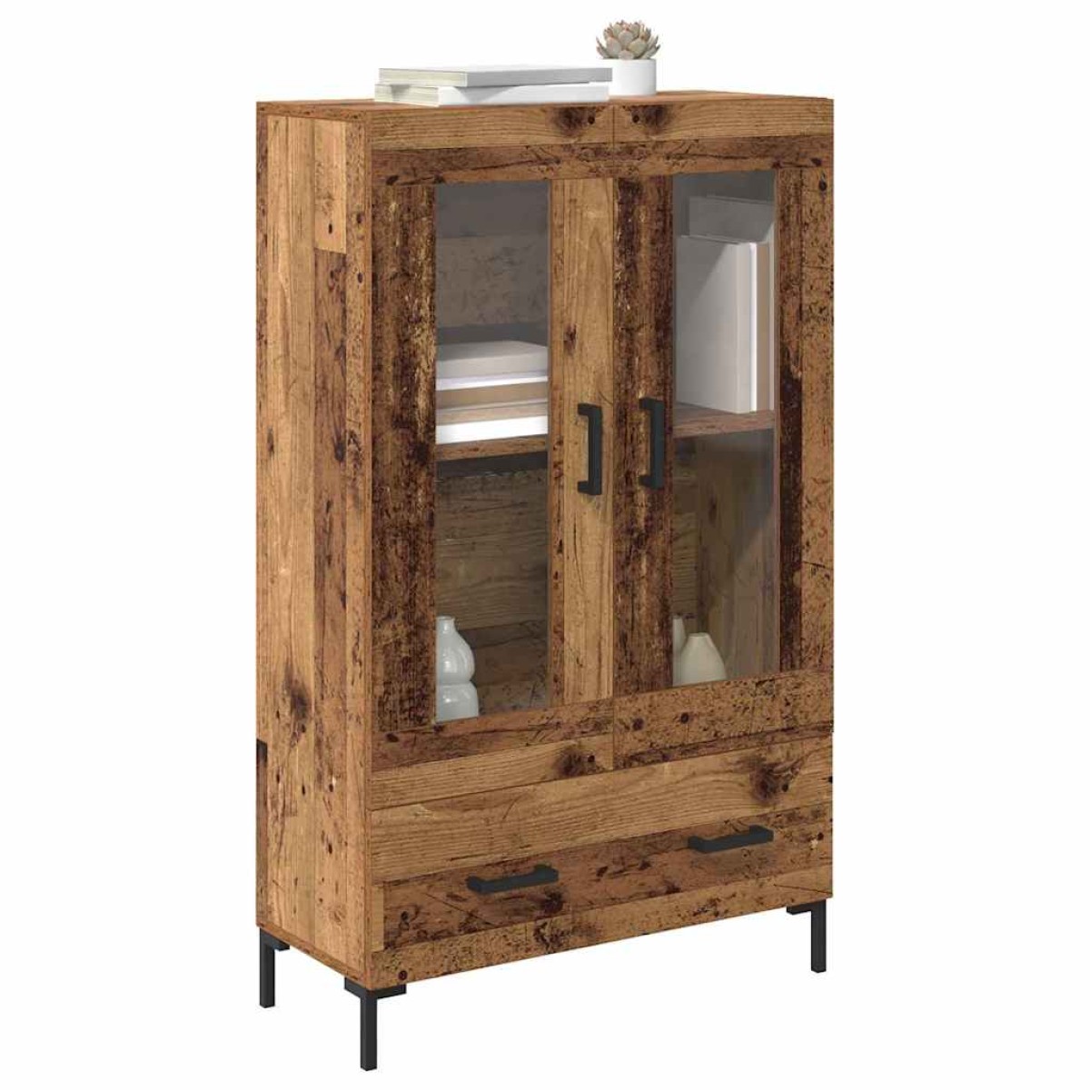 vidaXL Highboard Παλιό Ξύλο 69,5 x 31 x 115 εκ. Επεξεργασμένο Ξύλο