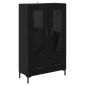 vidaXL Highboard Μαύρη Οξυά 69,5 x 31 x 115 εκ. Επεξεργασμένο Ξύλο