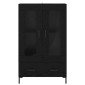 vidaXL Highboard Μαύρη Οξυά 69,5 x 31 x 115 εκ. Επεξεργασμένο Ξύλο