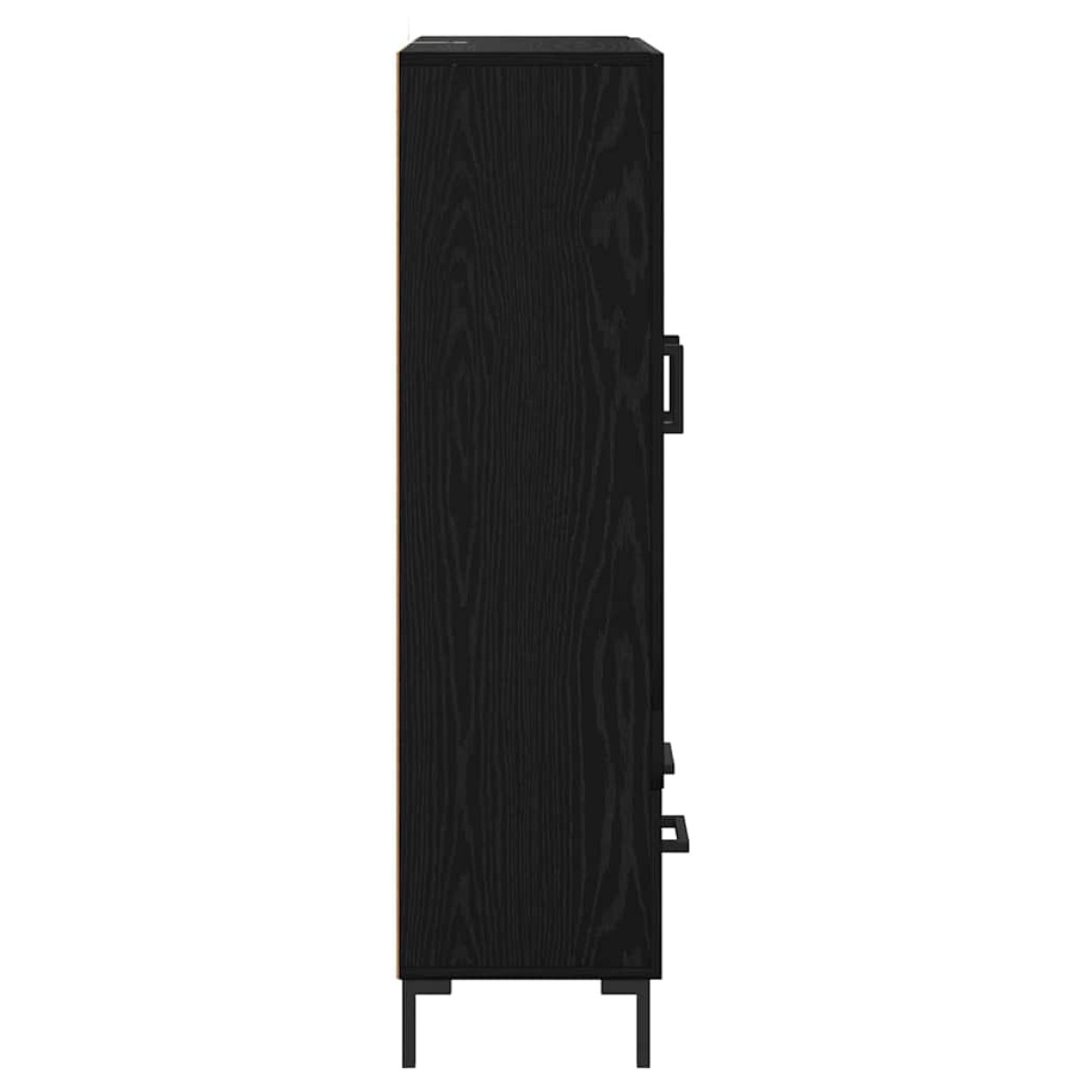 vidaXL Highboard Μαύρη Οξυά 69,5 x 31 x 115 εκ. Επεξεργασμένο Ξύλο