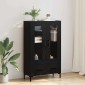 vidaXL Highboard Μαύρη Οξυά 69,5 x 31 x 115 εκ. Επεξεργασμένο Ξύλο