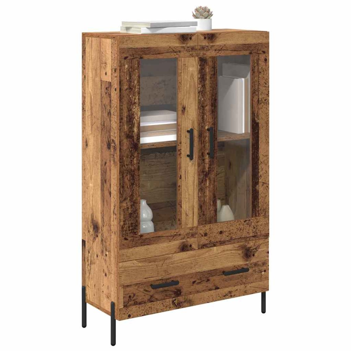 vidaXL Highboard CORONA Παλιό Ξύλο 69,5 x 31 x 115 εκ.