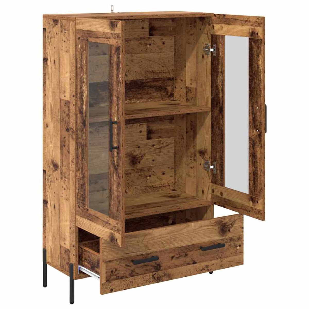 vidaXL Highboard CORONA Παλιό Ξύλο 69,5 x 31 x 115 εκ.