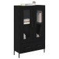 vidaXL Highboard CORONA Μαύρη Οξυά 69,5 x 31 x 115 εκ.