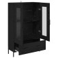 vidaXL Highboard CORONA Μαύρη Οξυά 69,5 x 31 x 115 εκ.